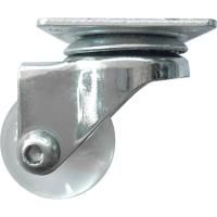 СИБРТЕХ Колесо ПУ прозрачное поворотное d-35 мм, крепление платформенное