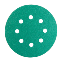 Шлифовальный круг на пленочной основе HANKO DC341 Green Film 125 мм, 8 отверстий