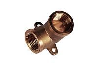 Уголок GENERAL FITTINGS с креплением к стене в двух точках, латунь, г/г, 1/2"