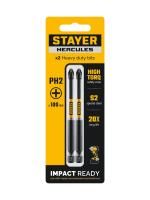 STAYER HERCULES, PH2, 100 мм, 2 шт, торсионные биты (26231-2-100-2)