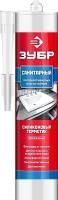 ЗУБР 280 мл, прозрачный, санитарный силиконовый герметик (41235-2)