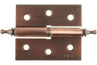 Карточная петля ЗУБР 75х63х2.5 мм разъемная правая цвет старая медь AC 2 шт 37605-075-6R