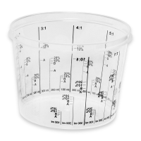 Емкость пластиковая для смешивания красок 0,750л