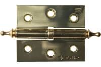 Карточная петля ЗУБР 75х63х2.5 мм разъемная правая цвет латунь PB 2 шт 37605-075-1R