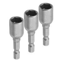 Набор головок для шуруповерта шестигранных 1/4", 8 мм, 48 мм, магнитных, 3 предмета TOLSEN TT77823