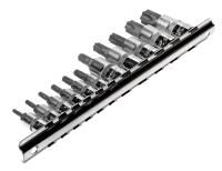 Набор головок торцевых 1/4"-3/8" TORX Т10Н-Т60Н с отверстием 11 предметов JTCJTC