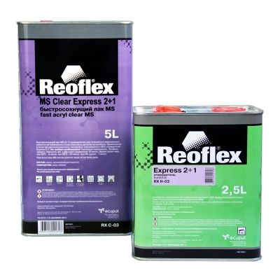 Reoflex MS Clear Express лак акриловый прозрачный 2К 2+1, комплект RX C-01
