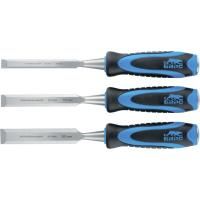 Набор долот-стамесок плоских, 3 шт, 12-16-20 мм, двухкомпонентная рукоятка, металлический затыльник Барс