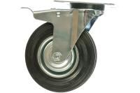 Поворотное колесо резина/металл игольчатый подшипник ЗУБР Профессионал d=125 мм г/п 100 кг 30936-125-S