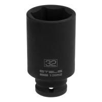Головка ударная удлиненная шестигранная, 32 мм, 1/2, CrMo Stels