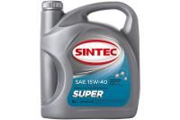 Масло SINTEC Супер SAE 15W-40 API SG/CD канистра 5л/Motor oil 5liter can