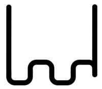 RedHotDot Скоба крупная змейка, 0.8 мм, 100 шт.