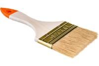 Флейцевая плоская кисть DEXX Практик 75 мм 3" натуральная щетина деревянная ручка 0100-075