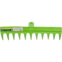 Грабли пластиковые, 380 мм, 11 прямых зубьев, усиленные, без черенка, Сибртех