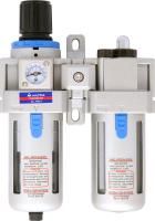 Фильтр влагоотделитель с редуктором и лубрикатор 1/2", с манометром МАСТАК 690-41