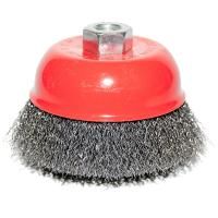 Щетка на УШМ чашеобразная металлическая с гофрированной проволокой d65*M14