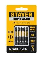 STAYER HERCULES, PH3, 50 мм, 5 шт, торсионные биты (26231-3-50-5)