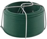 СИБРТЕХ Проволока с ПВХ покрытием, зеленая 0.9 мм, длина 50 м