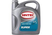 Масло SINTEC Супер SAE 15W-40 API SG/CD канистра 4л/Motor oil 4liter can
