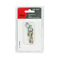 Переходник 1/4"M на елочку 6мм с обжимным кольцом 6x11мм_блистер 2шт FUBAG