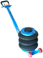 Пневматический домкрат AE&T T08103A 3-секционный с ручкой 3т