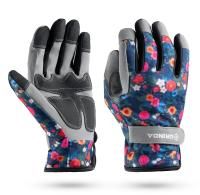 GRINDA AMBER, S (7), садовые перчатки из искусственной кожи с усиленным наладонником и кончиками пальцев, PRO Line (1139-S)