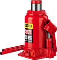 STAYER RED FORCE, 25 т, 240 - 375 мм, бутылочный гидравлический домкрат, Professional (43160-25)