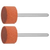 ЗУБР P 120, Ø 15,0x10,0х3,2 мм, L 45 мм, 2 шт., круг абразивный шлифовальный на шпильке 35910