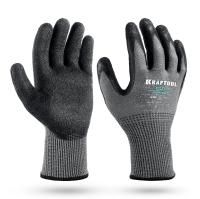 KRAFTOOL CUT PROTECT, XL (10), перчатки с кевларовой нитью для защиты от порезов, с рельефным латексным покрытием (11245-XL)