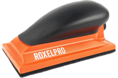 RoxelPro Набор для шлифования выпуклых и вогнутых поверхностей: шлифок 70 х 198мм, 4 накладки