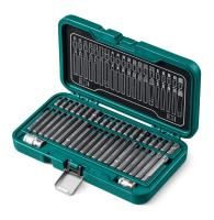 KRAFTOOL THS-42, 42 шт (HEX, TX, SPLINE) хвостовик 10 мм под квадрат 1/2″ набор специальных бит (26554)