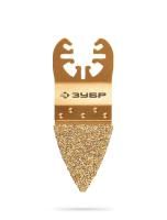 ЗУБР CARBIDE ВК8 Р40, 35x40 мм дельтовидное полотно с твердосплавной крошкой: краска, клей, ламинат, стекло/угле пластик, UniLock (15556)