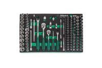 TTF-108 Ложемент бит, торцевых головок и аксессуаров на 1/4", 3/8", 108 предметов