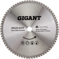 Диск пильный Gigant Металл