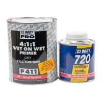 Грунт BODY P411 WET ON WET (черн.) (1л) + Отвердитель BODY H729 (норм.) (0,25л) комплект