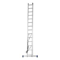 Лестница, 2 х 14 ступеней, алюминиевая, двухсекционная, Сибртех
