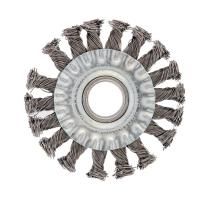 СИБРТЕХ Щетка для УШМ, 100 мм, посадка 22.2 мм, плоская, крученая проволока 0.5 мм