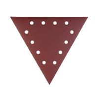 Треугольник шлифовальный на липучке (285мм, Р180, 12 отв)