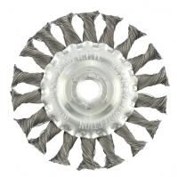 MATRIX Щетка для УШМ 100 мм, М14, плоская, крученая проволока 0.35 мм