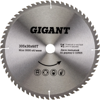 Диск пильный по дереву Gigant Чистый рез