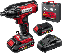 Ударный винтоверт ЗУБР 18В 2 АКБ 2Ач ГВЛ-255-22