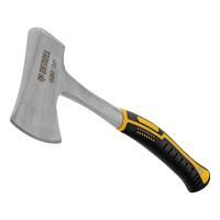Топор цельнометаллический, 600 г, двухкомпонентная обрезиненная рукоятка, изогнутый хват Denzel