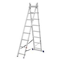 Лестница, 2 х 8 ступеней, алюминиевая, двухсекционная, Сибртех