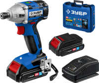 Бесщеточный винтоверт ЗУБР Профессионал 20В 2 АКБ 2Ач GVB-250-22