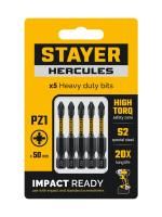STAYER HERCULES, PZ1, 50 мм, 5 шт, торсионные биты (26233-1-50-5)