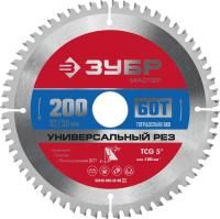 ЗУБР Универсальный рез, 200 x 32/30 мм, 60Т, пильный диск по алюминию (36916-200-32-60)