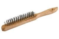 Щетка проволочная стальная ТЕВТОН 3 ряда пластмассовая рукоятка 3503-3