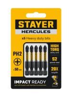 STAYER HERCULES, PH2, 50 мм, 5 шт, торсионные биты (26231-2-50-5)