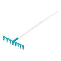 Грабли стальные, 360х1250 мм, 14 прямых зубьев, деревянный лакированный черенок, LUXE Palisad