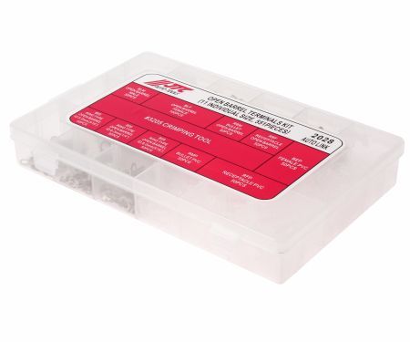 Набор клемм автомобильных неизолированных 11 типоразмеров 551шт. в боксеJTCJTC